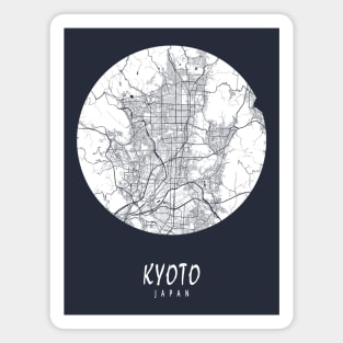 Kyoto, Japan City Map - Full Moon Magnet